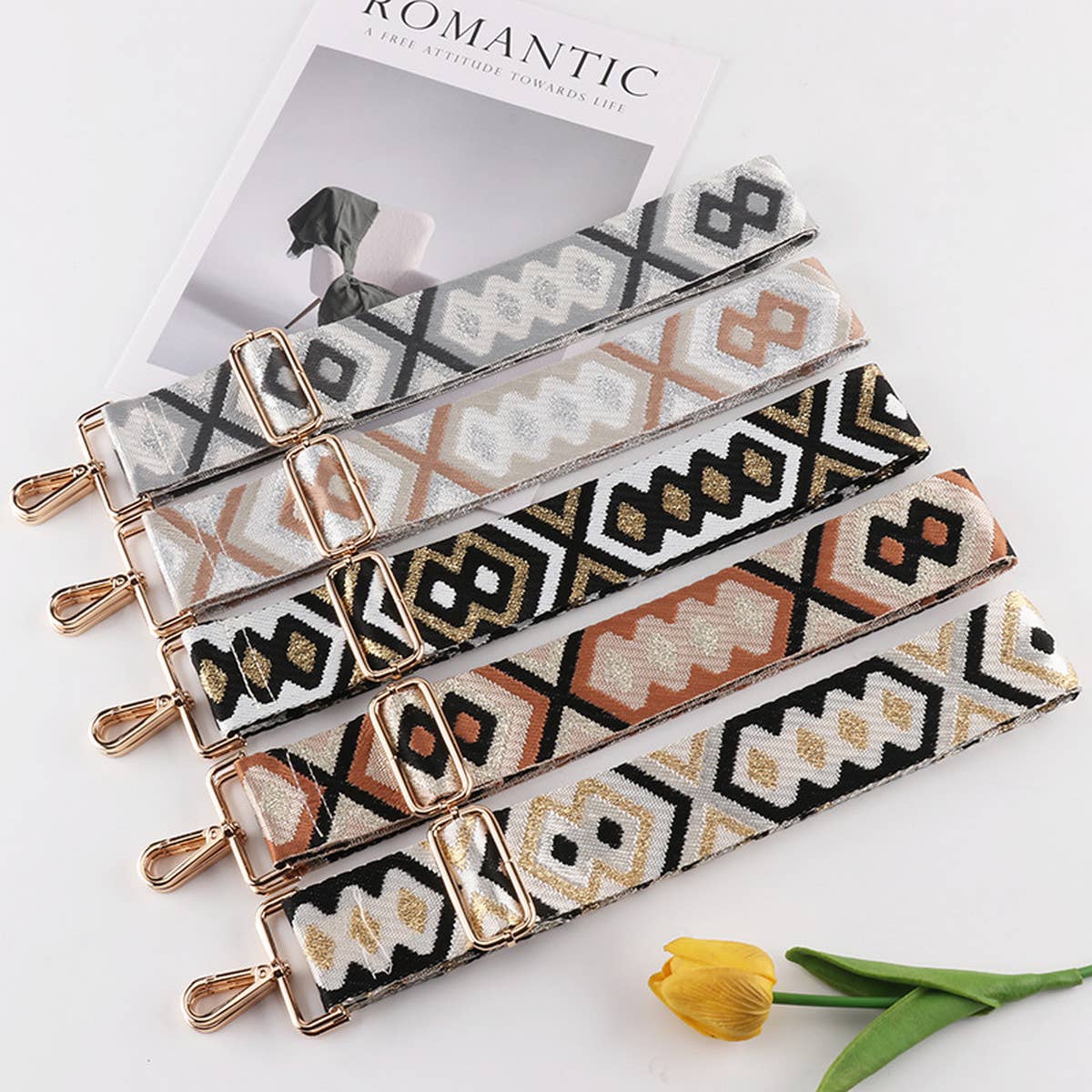 CONTRAST COLOR NON-SLIP ADJUSTABLE WIDENED STRAP