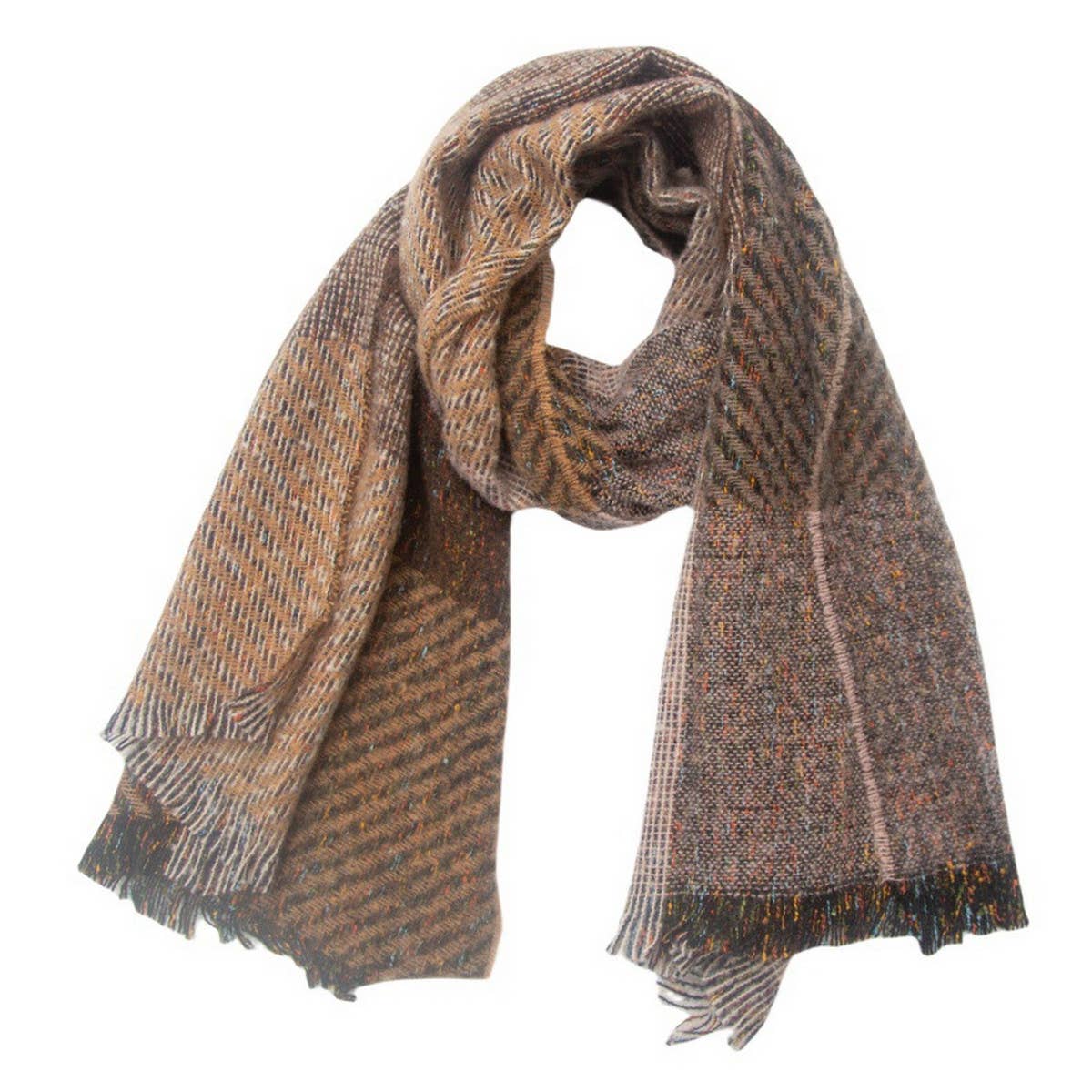 Large Plaid Scarf ? Unisex Winter Wrap Shawl