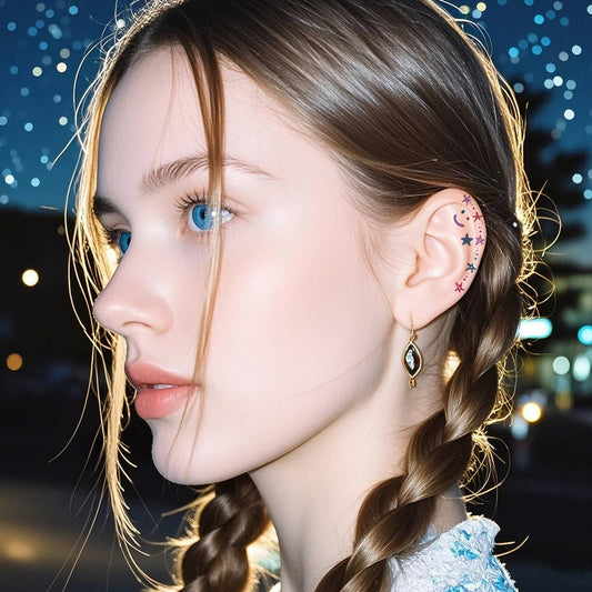 Cute Cartoon Ear Tattoos ? Waterproof Sticker Set