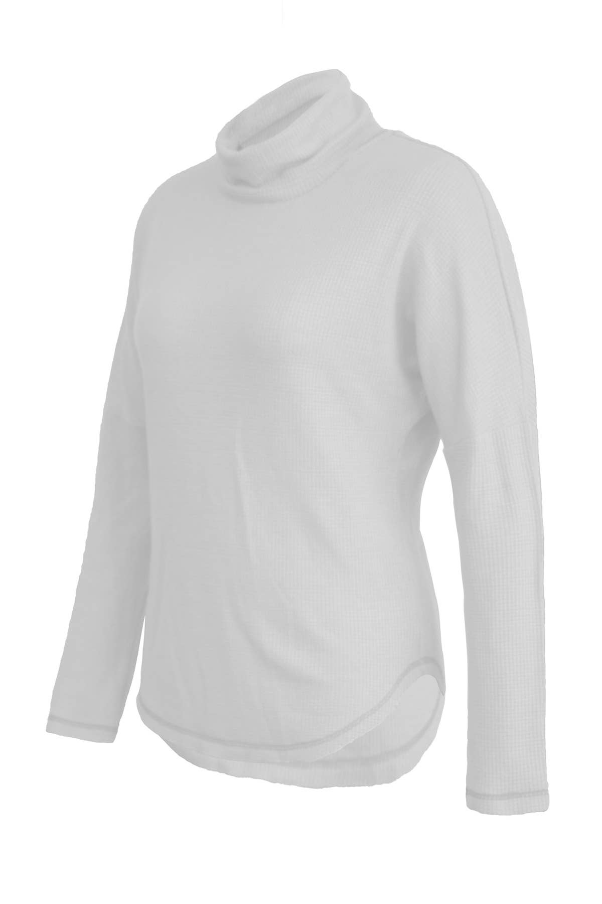 TURTLENECK SOLID COLOR LONG SLEEVE KNIT BASE