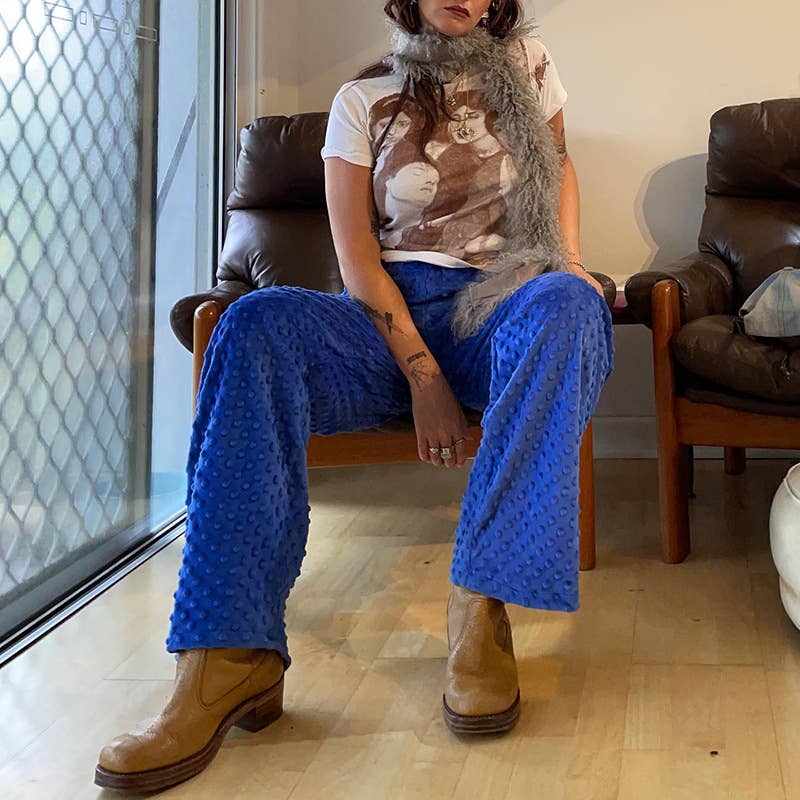 HIGH-WAISTED BAGGY BUBBLE STREET STYLE SLACKS