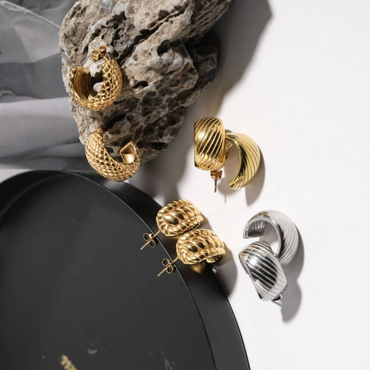 Stainless Steel Mirror Geometric Hollow Earrings_CWAJE5113