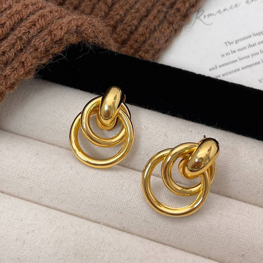 SIMPLE HIGH-GRADE METAL GEOMETRIC CIRCLE EARRINGS_CWAJE3130