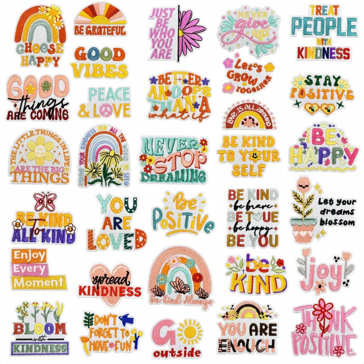PERSONALIZED COLORFUL ENGLISH EMBROIDERY PATCH_CWMM4029