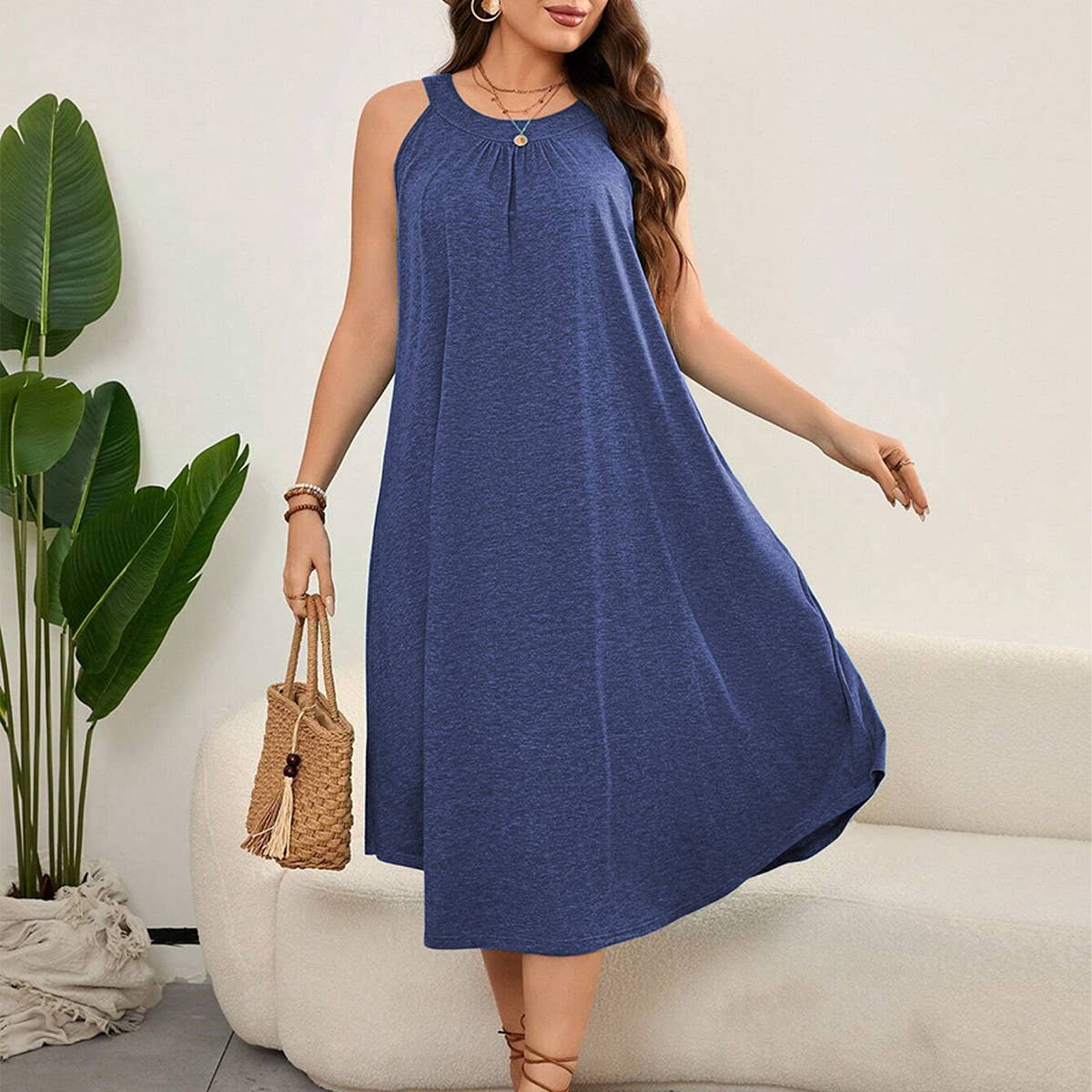 Elegant Sleeveless Beach Getaway Dress