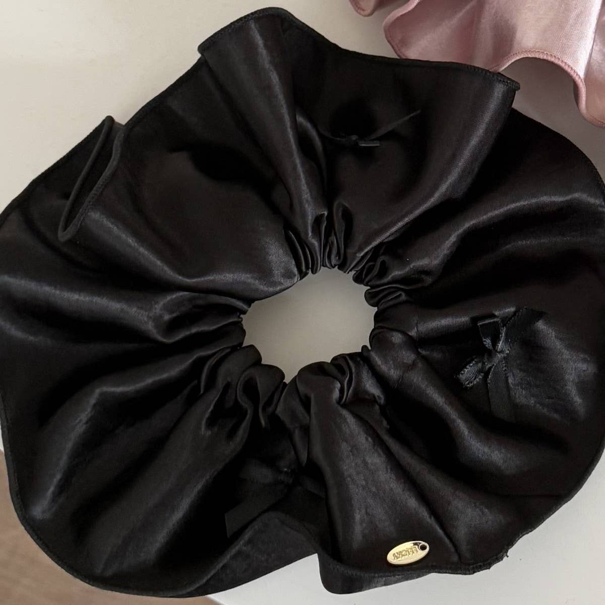 Ballet Satin Bow Scrunchie Elegant Hair Tie_CWAHA5508