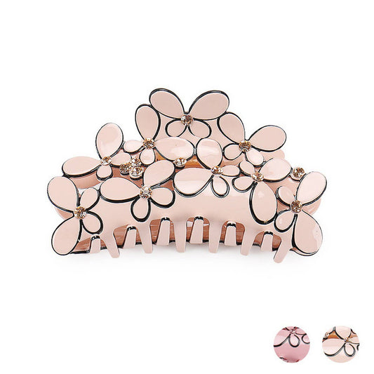 CZECH DIAMOND ACETATE HAIR GRAB SHARK CLIP