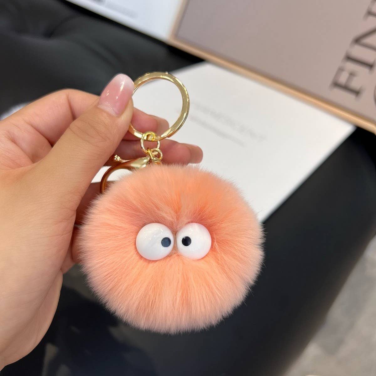 CUTE LITTLE FUR BALL CAR KEYCHAIN BAG PENDANT GIFT