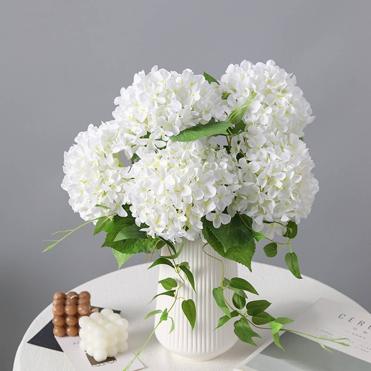 3D Printed 72-Piece Hydrangea Artificial Flower_CWMM6484