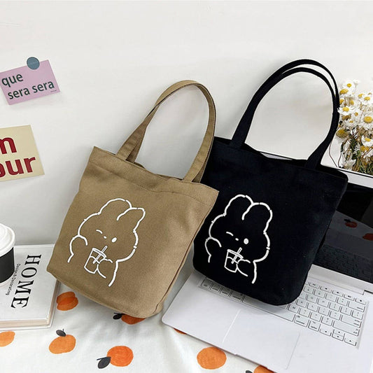 CUTE CARTOON RABBIT MINI TOTE BAG_CWAB1713