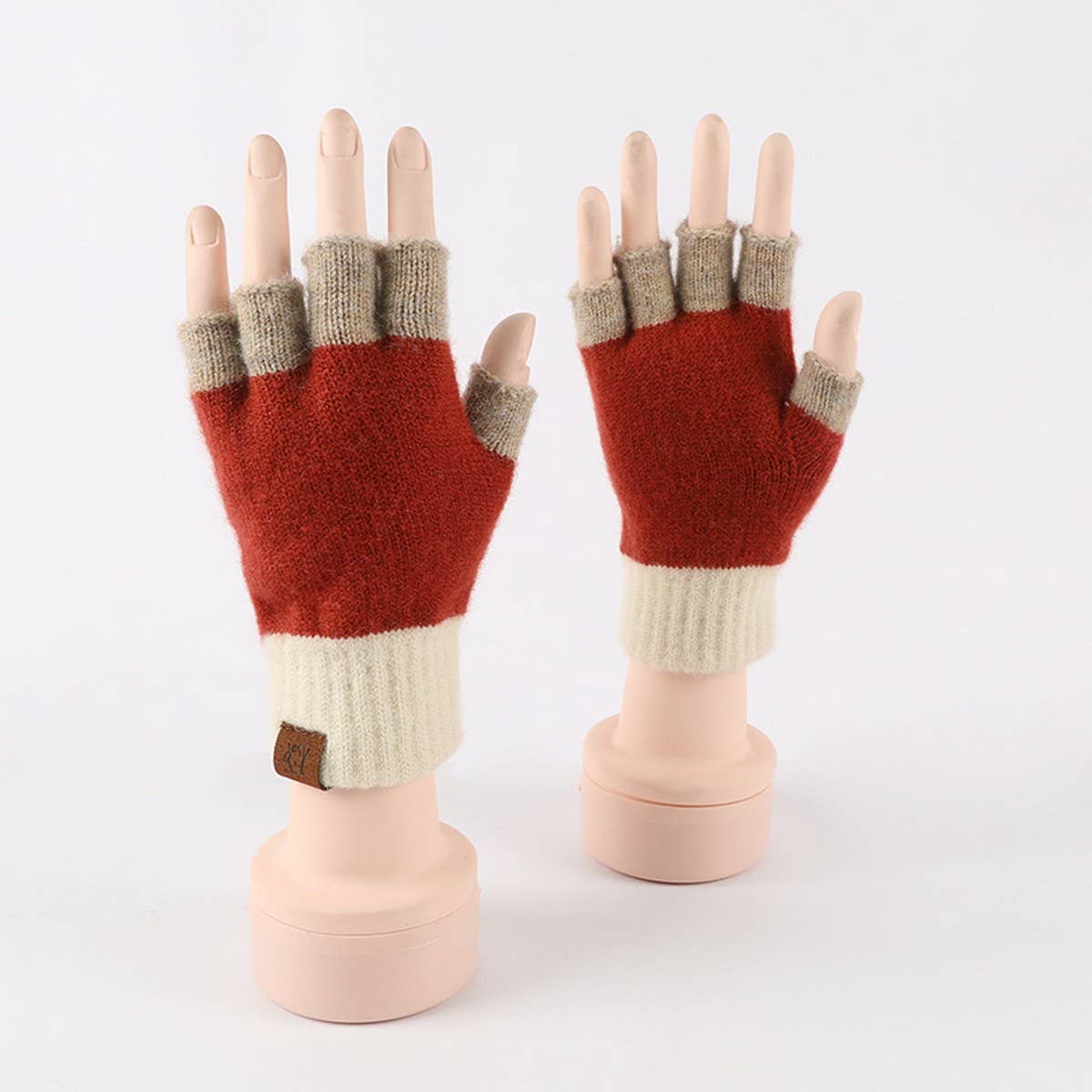 WINTER FINGERLESS KNITTED WARM TOUCHSCREEN GLOVES