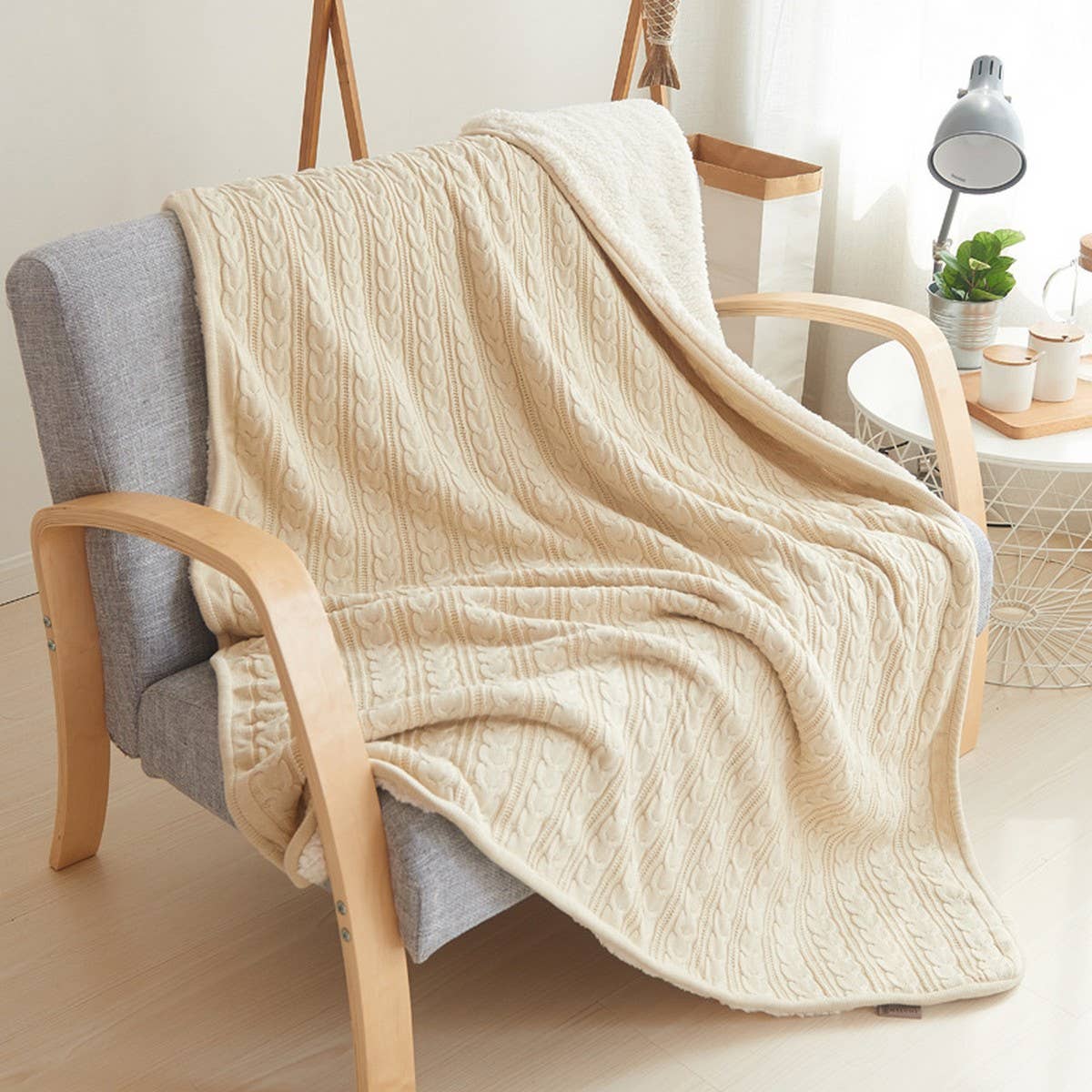 SOLID COLOR PLUSH KNITTED WOOL THROW BLANKET_CWMM2366