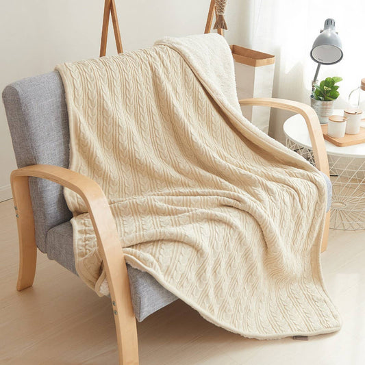 SOLID COLOR PLUSH KNITTED WOOL THROW BLANKET_CWMM2366