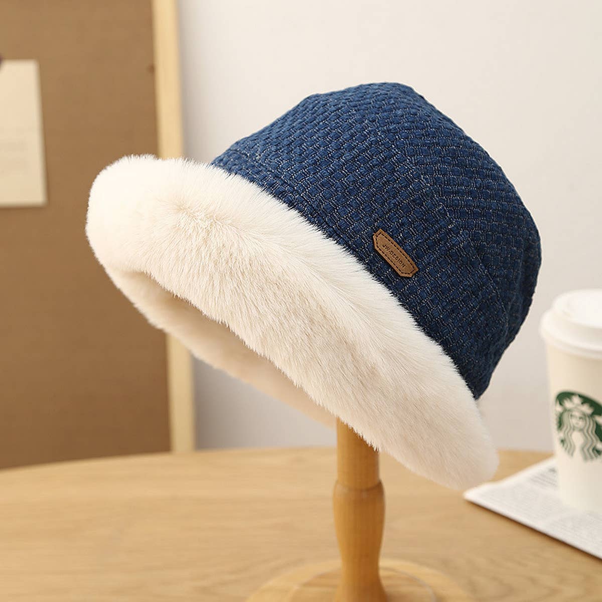 WOMEN AUTUMN AND WINTER THICK BUCKET HAT_CWAB2862