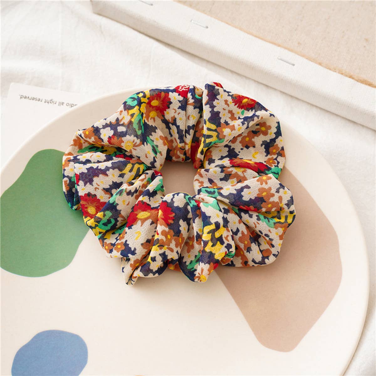 WOMEN NEW FLORAL HAIR TIE_CWAHA0803