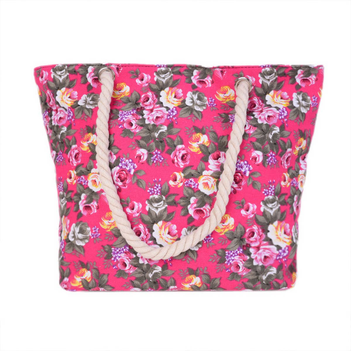 FASHIONABLE FLOWER PRINT BEACH BAG SHOULDER BAG_CUAB0238