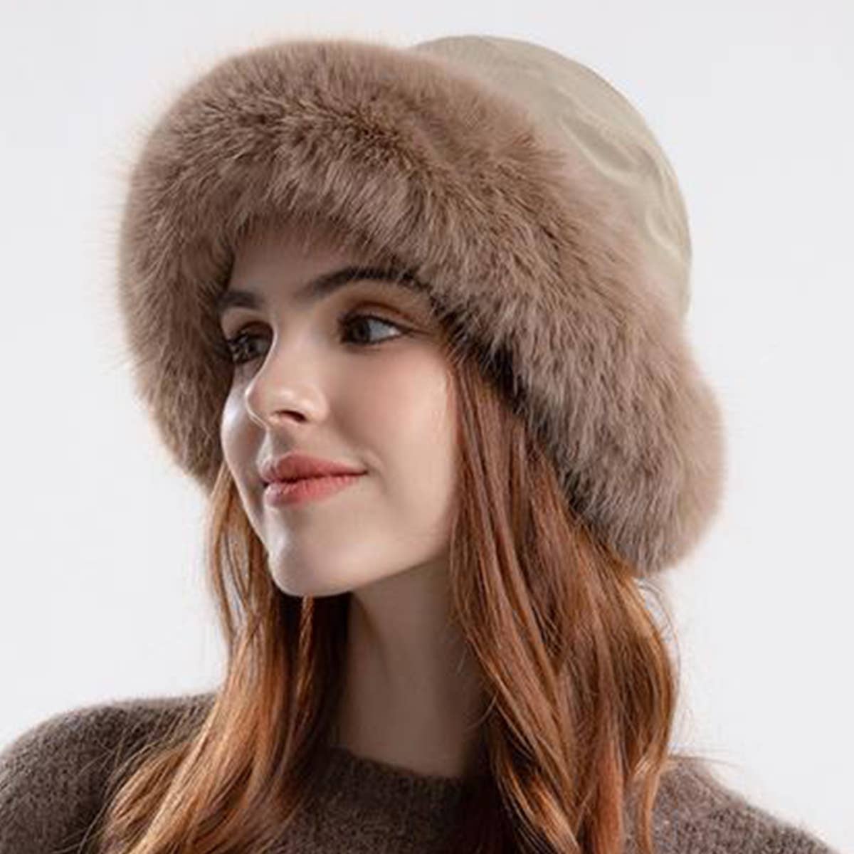 WOMEN WINTER FASHION PLUSH BUCKET HAT_CWAH0562