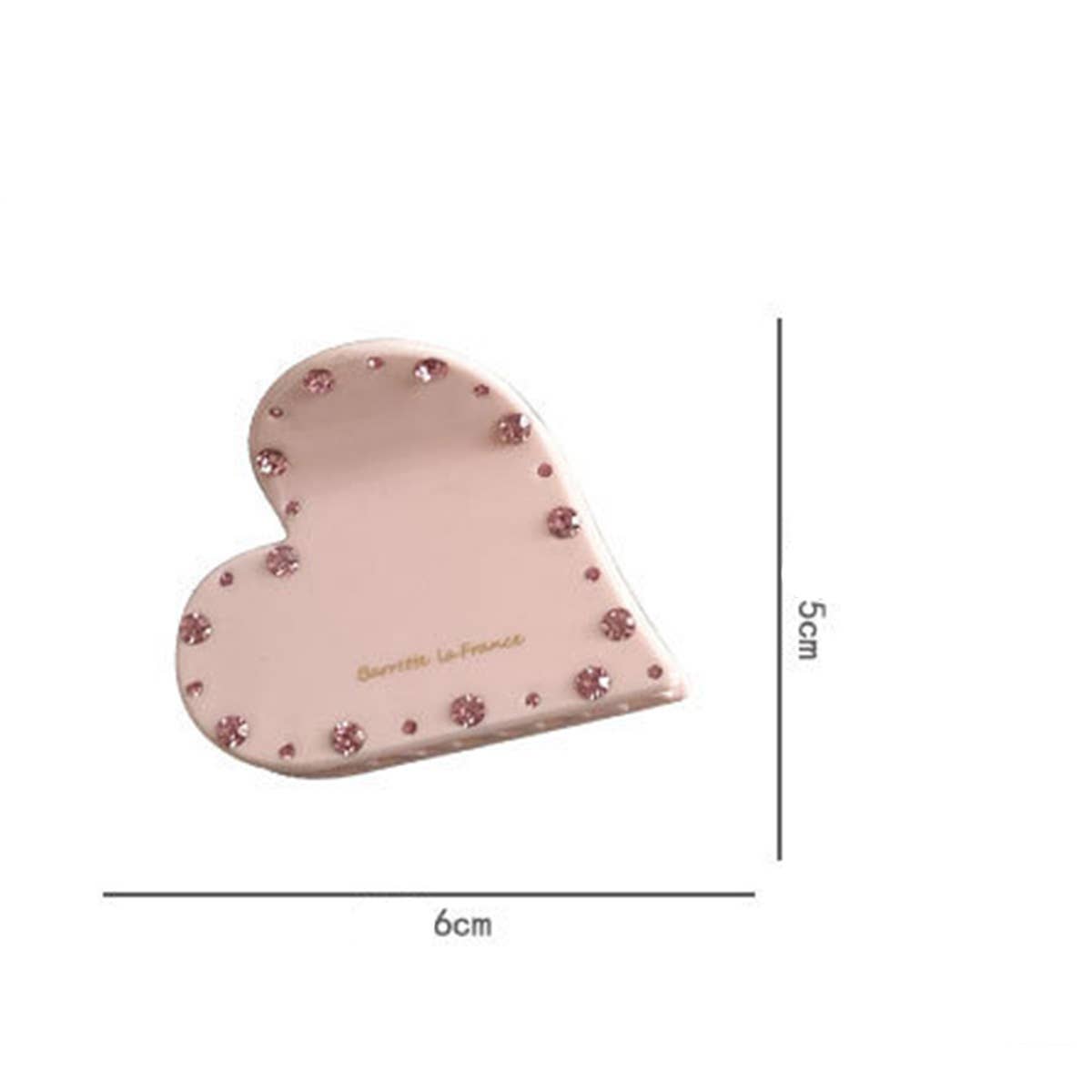 Crystal Heart Acetate Hair Claw ? Lux Chic Style