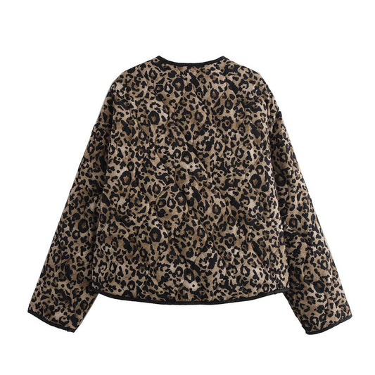 LEOPARD PRINT STREET CARDIGAN WITH POCKETS