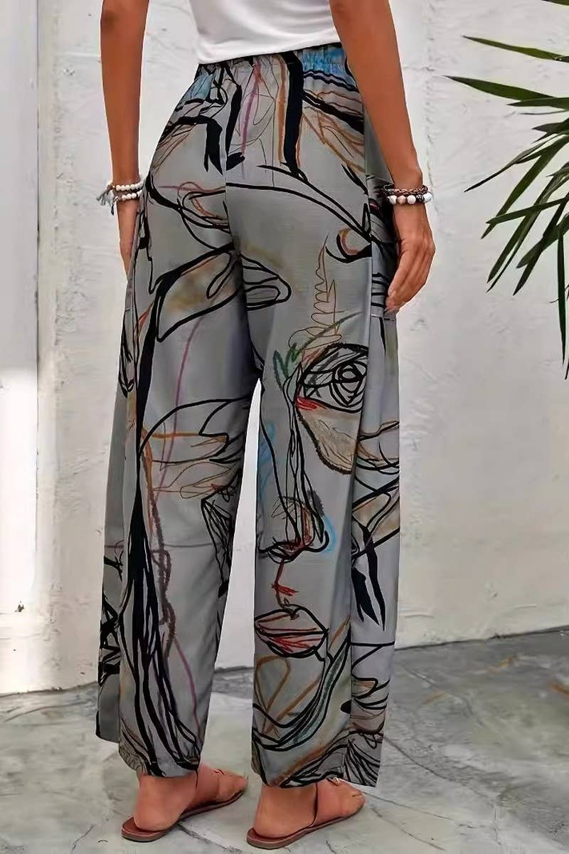 CWBLP2086_ELASTIC WAIST FLOWY FLARE WIDE LEG PANTS