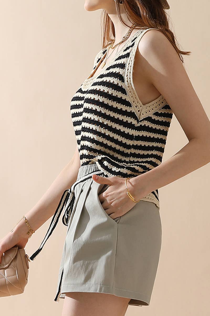 CWBSP133_WAIST LIGHTWEIGHT LINED DRAWSTRING CASUAL SHORTS