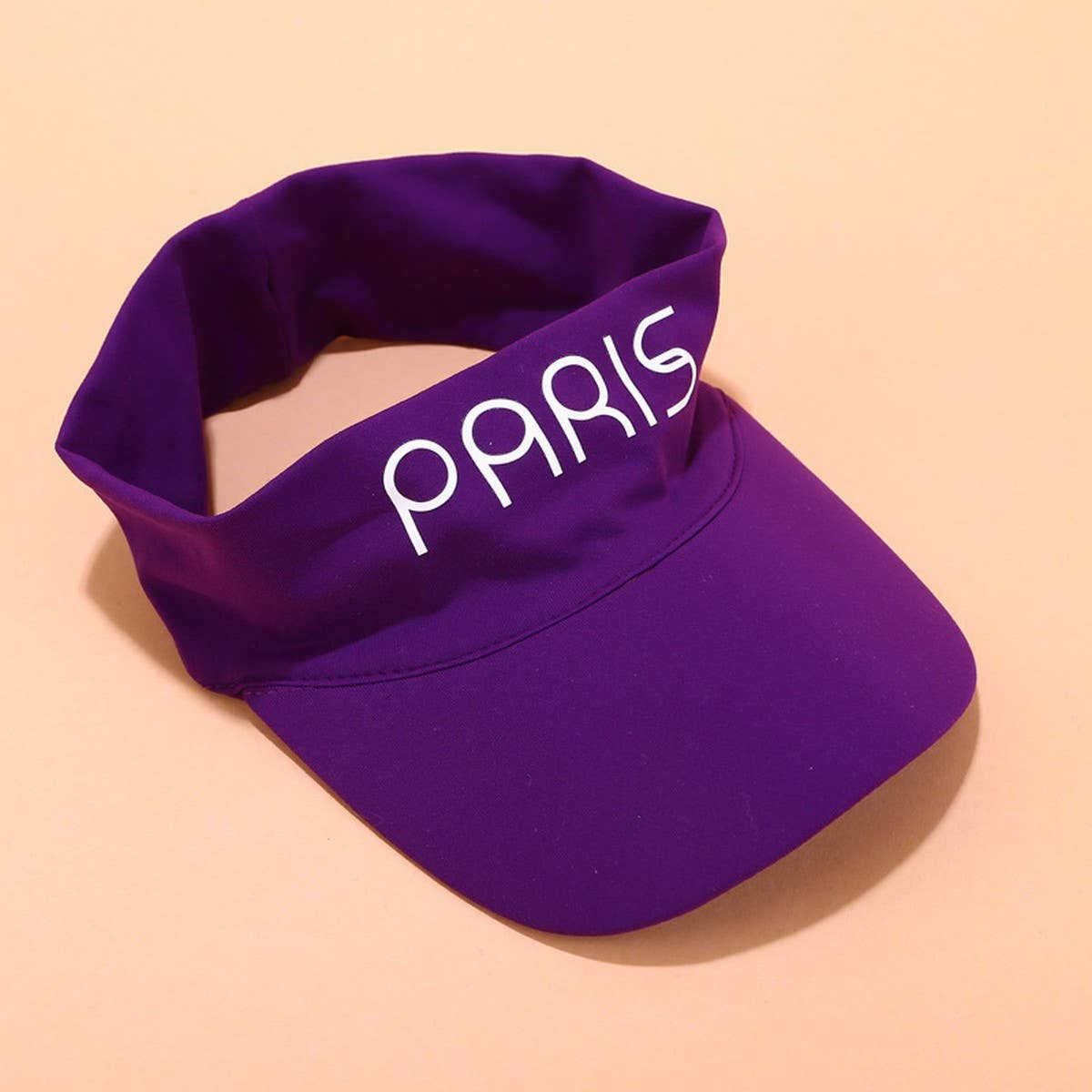 Summer Modal Cotton Letter Embroidered Visor Hat_CWAH3318