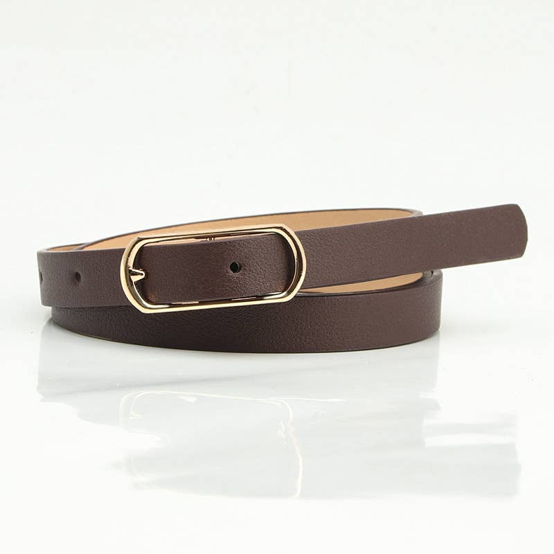 Versatile multi-color women's thin waist belt