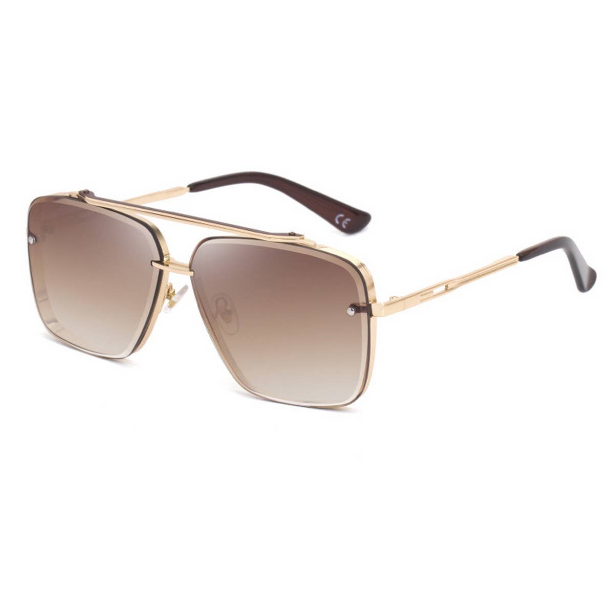 SQUARE FRAME SUNGLASSES METAL FRAMELESS SUNGLASSES_CWASG0561