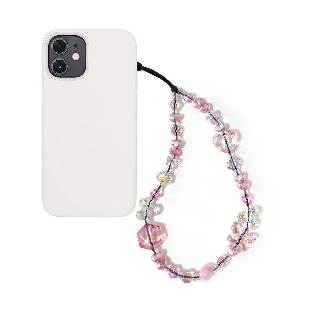 CWMM8713_PERSONALIZED BEADED BUTTERFLY MOBILE PHONE CHAIN