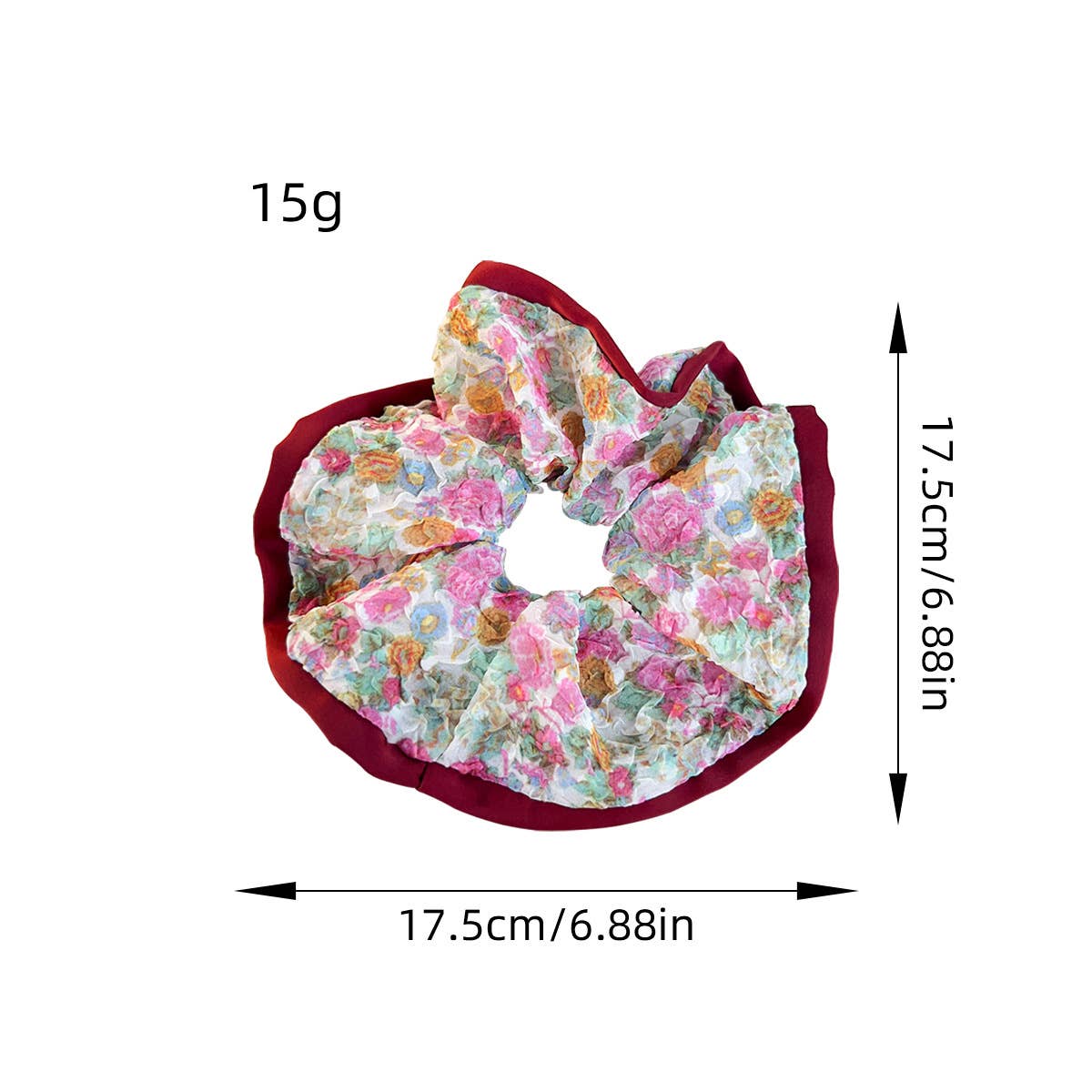 Floral fabric hair band with a unique retro style