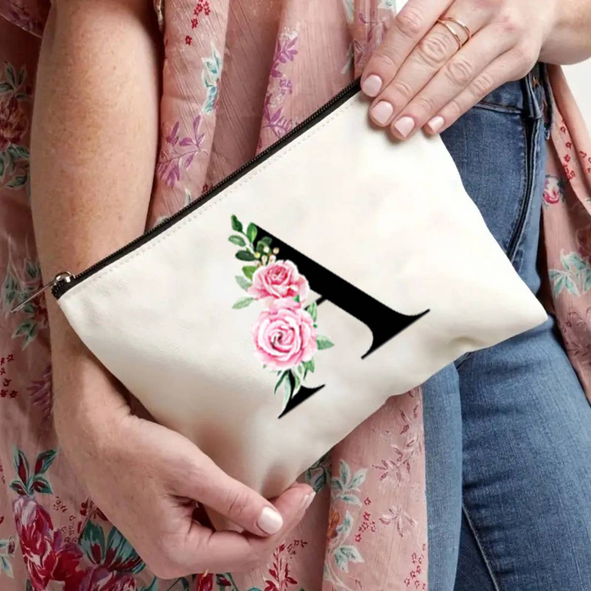 SIMPLE DOUBLE-SIDED PRINTED ZIPPER COSMETIC BAG_CWAB2251