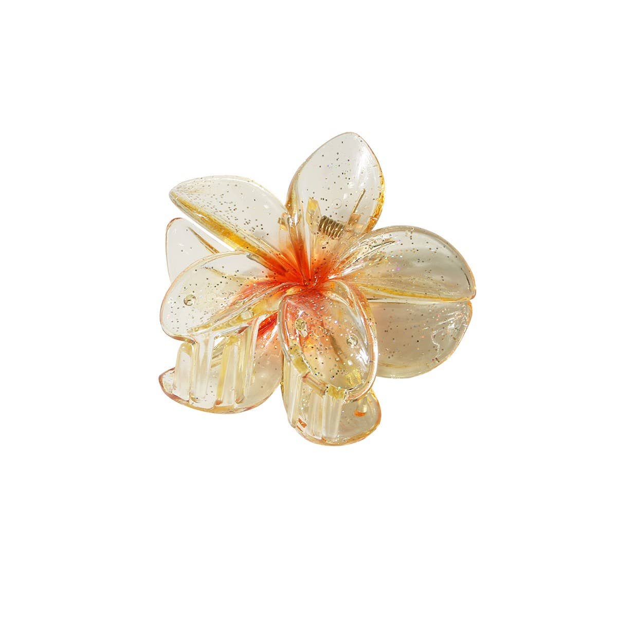 Holiday Large Glitter Egg Flower Hair Claw Clip