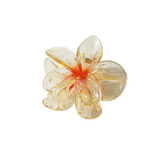 Holiday Large Glitter Egg Flower Hair Claw Clip