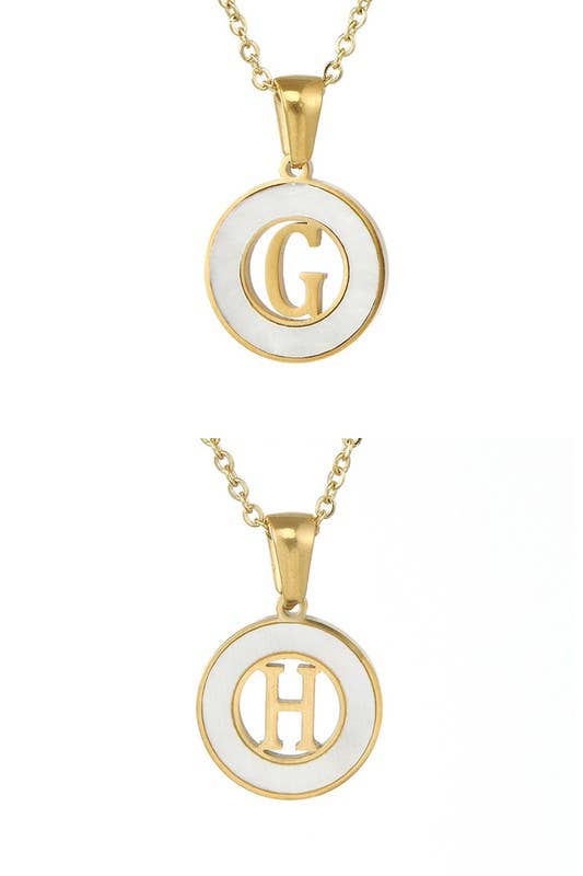 A-Z ALPHABET INITIALS PENDANT NECKLACE_CWAJE222