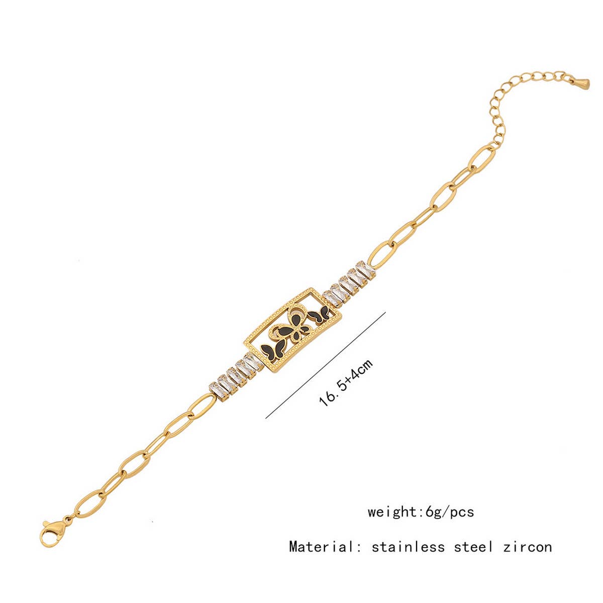 OIL DROP EYES PERSONALIZED ZIRCON BRACELET_CWAHA0879