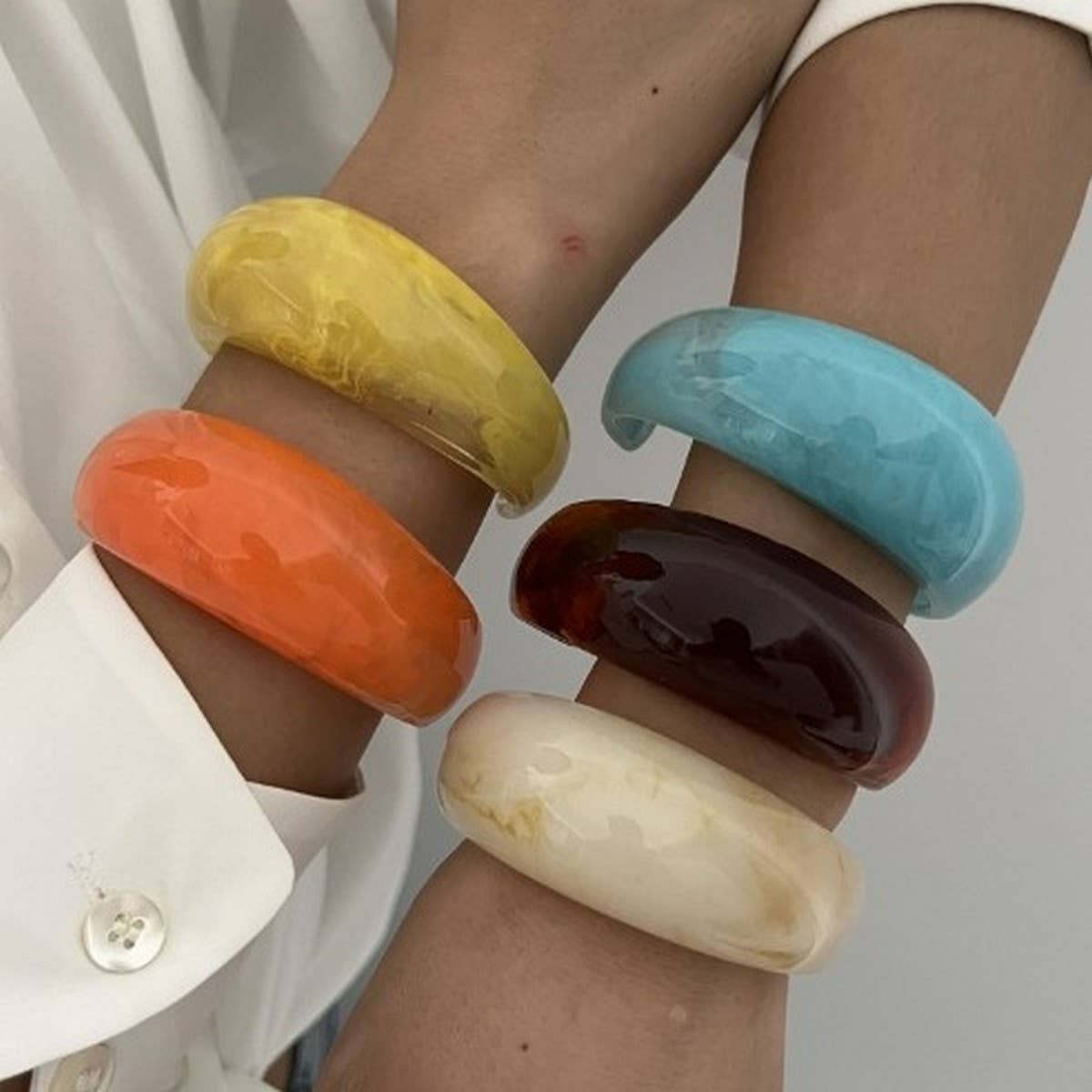 Textured Irregular Acrylic Cuff Bracelet