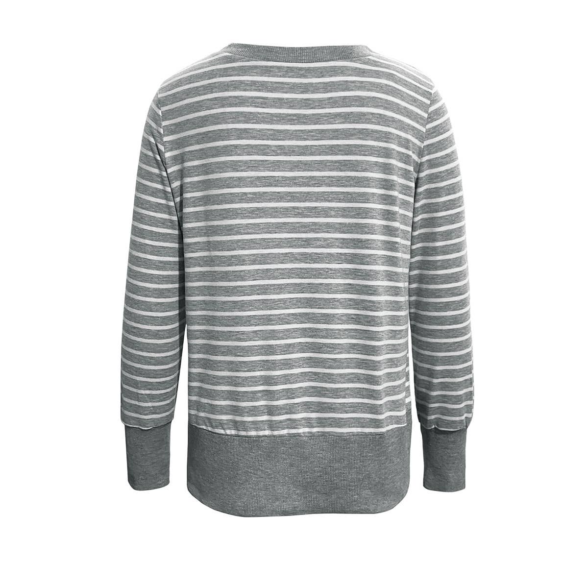 Striped single-breasted slimming cardigan
