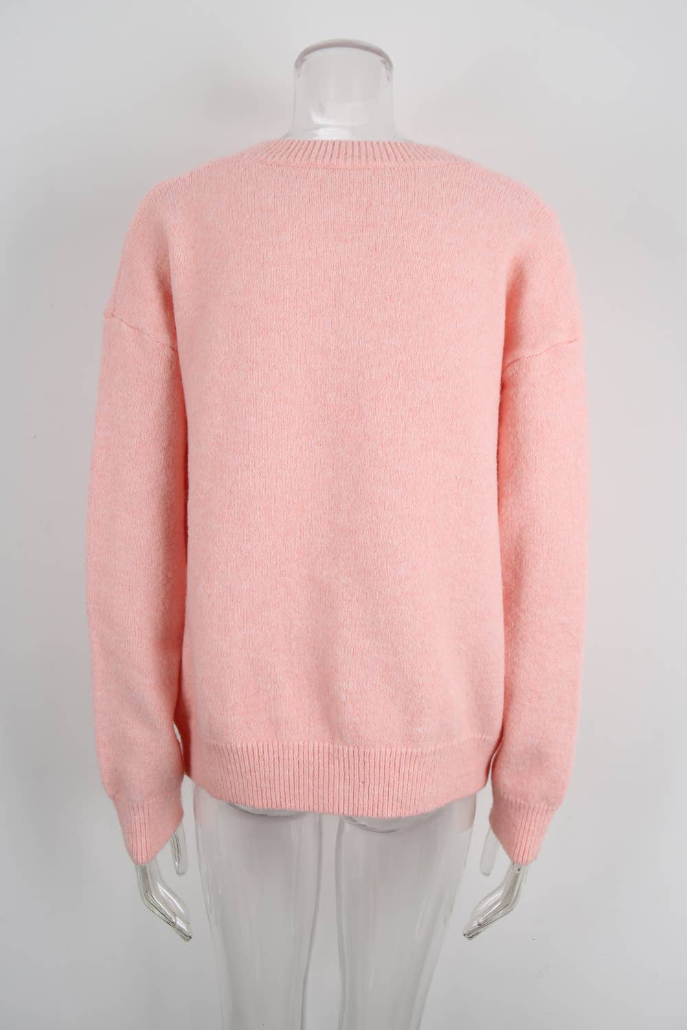 Round tie pocket loose single breasted cardigan