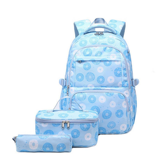 Backpacks for School, Donut 3-Piece Nylon Set_CWAB5467