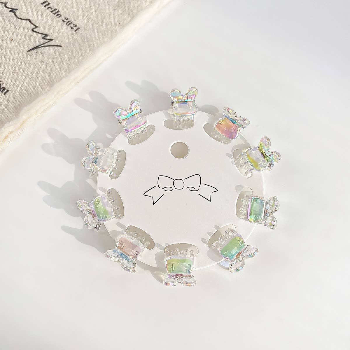 Children's mini 10-piece set of colorful hairpins