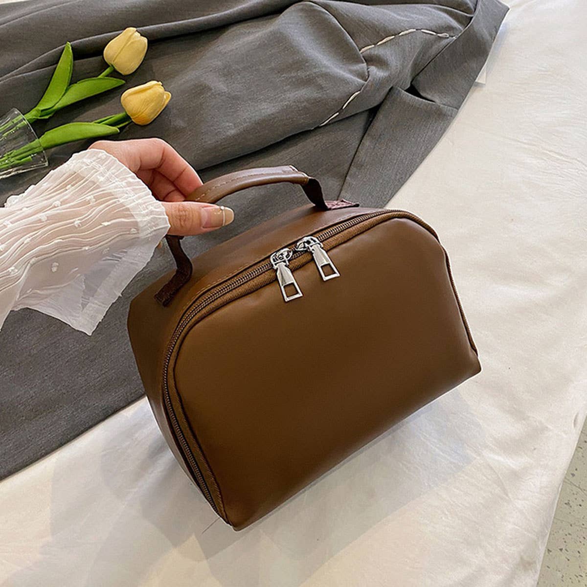 NEW FASHION PU LARGE CAPACITY COSMETIC BAG_CWAB4447