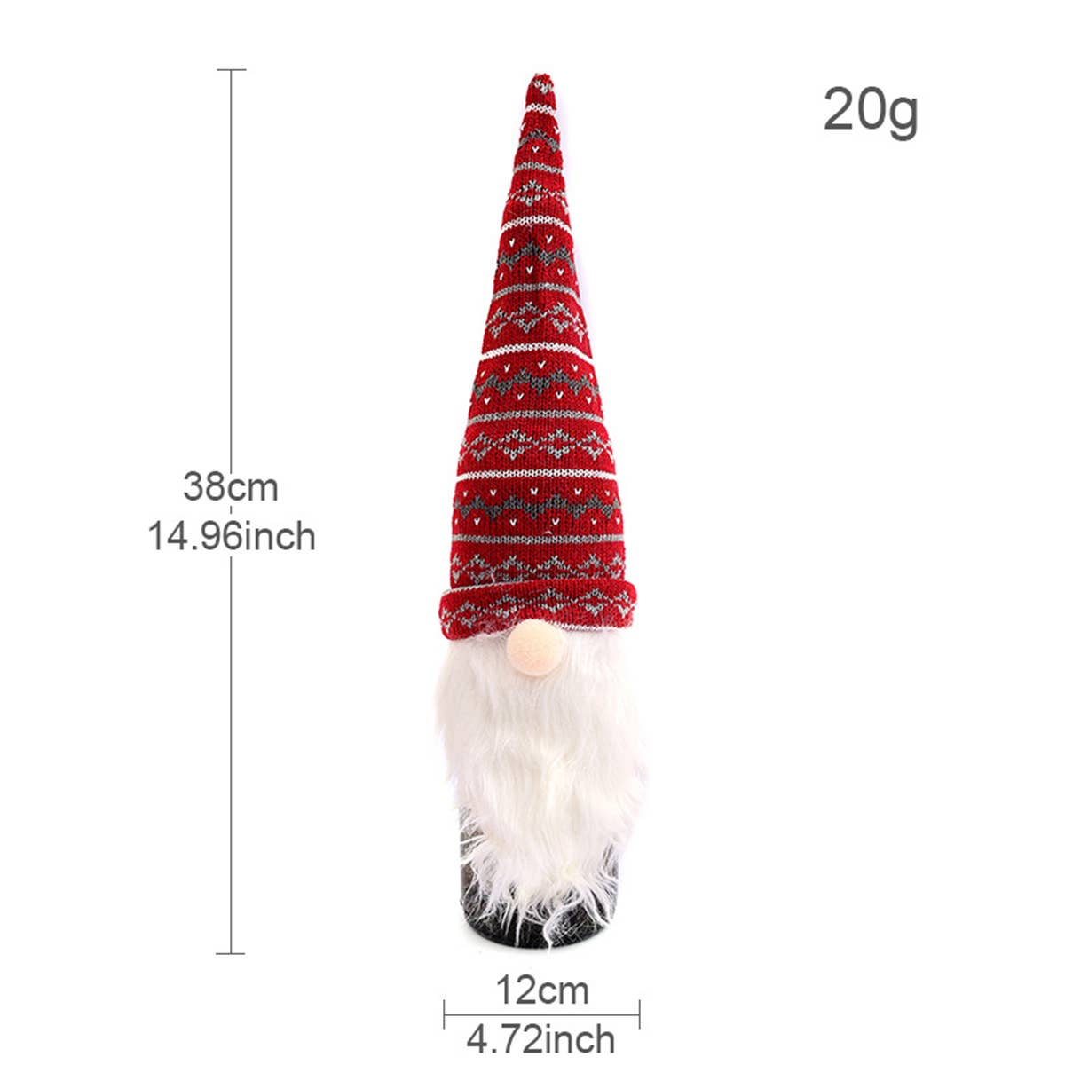 CWMM9411_CHRISTMAS FACELESS DOLL KNITTED WINE BOTTLE HAT