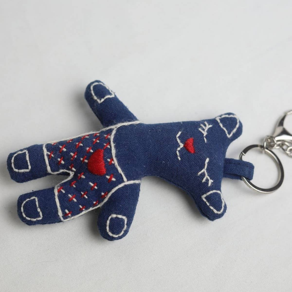 Handcrafted Crooked Bear Doll with Indigo Dye