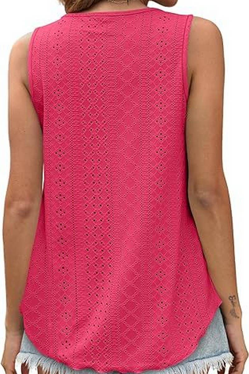 WOMEN ROUND NECK LOOSE SLEEVELESS TOP_CWTSTSL0062