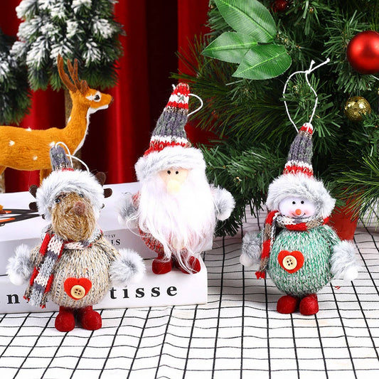 CHRISTMAS COLORFUL FABRIC FOAM PENDANT ORNAMENTS