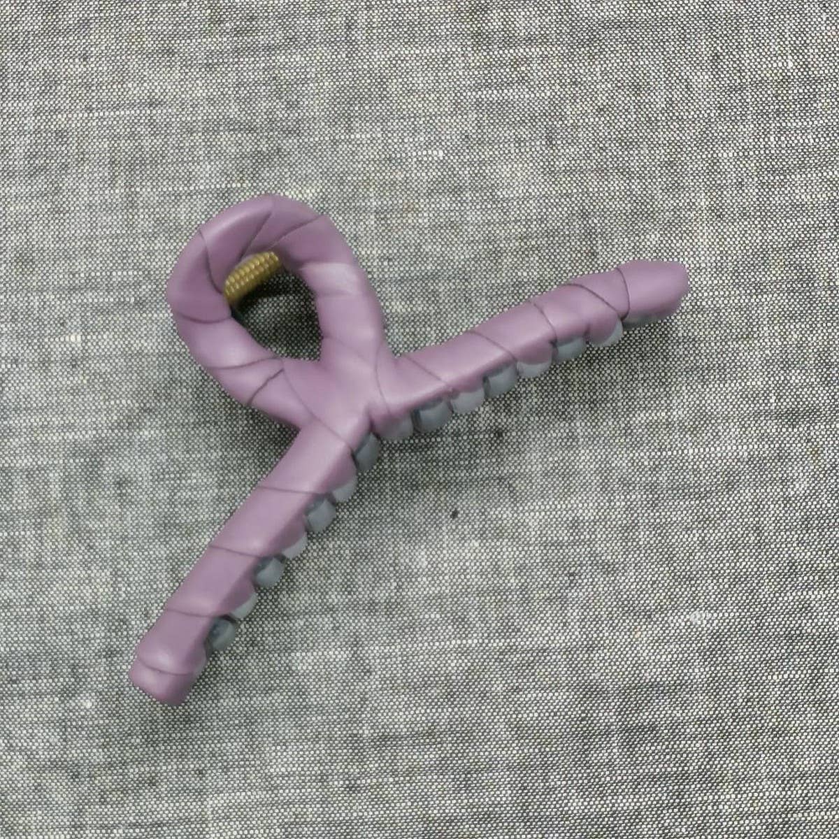 Stylish Simple PU Leather Wrapped Hair Claw_CWAHA6376