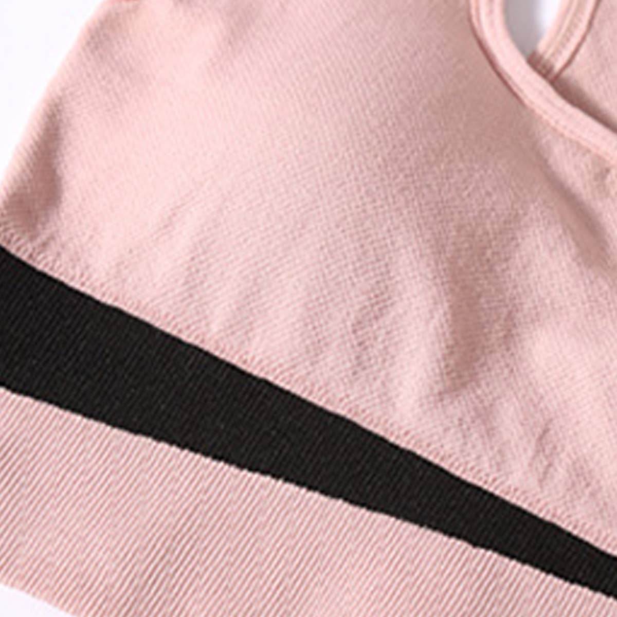 CONTRAST COLOR WIRE-FREE RUNNING YOGA SPORTS BRA