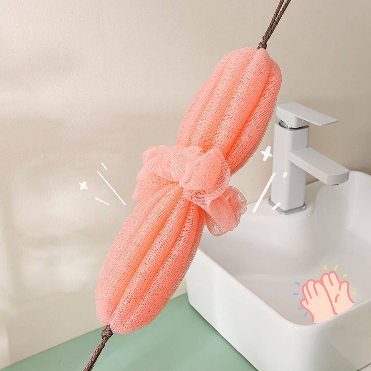 BATH POUF EXTRA LARGE NON-FALLING BATH BAR BATHBALL_CWMM3350