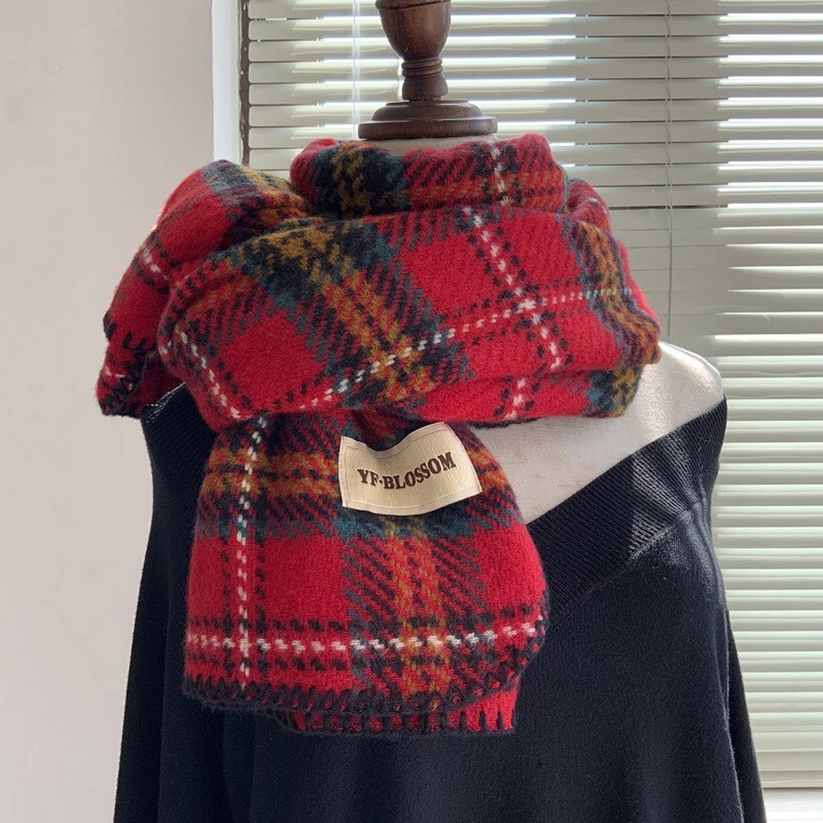 Plaid Scarf for Women - Versatile Winter Shawl_CWASC1502