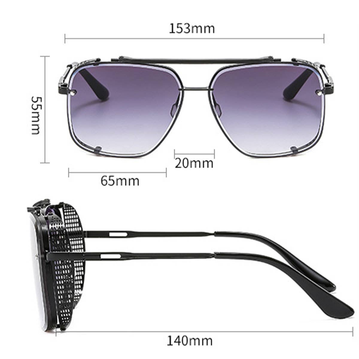 Trendy Unisex Metal Punk Flip-Up Sunglasses